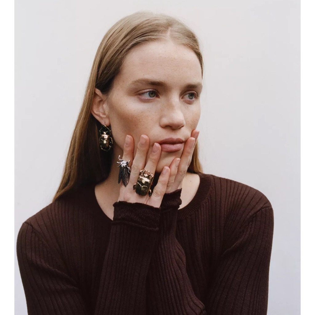 Zara Maxi Beetle Earrings 45$